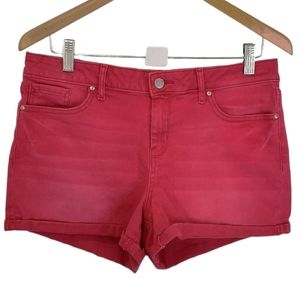 Jessica Simpson Shorts Forever Roll Cuff Hot Pink Daisy Dukes Stretch Size 30